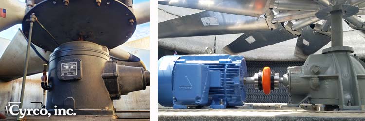Cyrco keeps in stock cooling tower parts including fans motors and gear boxes
