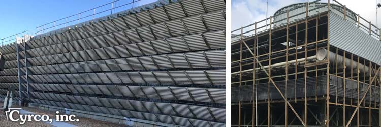 Air Inlet Louver and FRP Fiberglass Casing Panel Replacement Reconstruction for Field Erected Cooling Towers