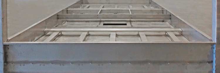Cyrco custom metal fabricates aftermarket replacement cold water collection basins for any metal factory assembled cooling tower