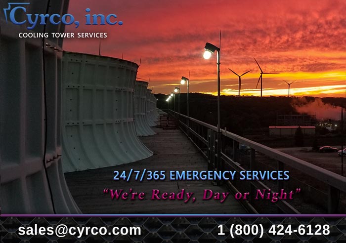 Cyrco 24hr Cooling Tower Emergency Repair Services Sunset Banner