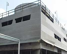 Cooling Tower FRP Wall Casing Storm Damage From a Hurrican