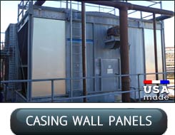 Aftermarket Stainless Steel Side Wall Panels On An Old Metal Factory Assembled Cooling Tower