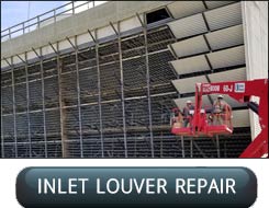 Field Erected Cooling Tower FRP Air Inlet Louvers Repairs and Replacement