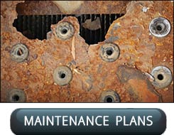 Cooling Tower Maintenance Plans Rusted Hot Water Basin