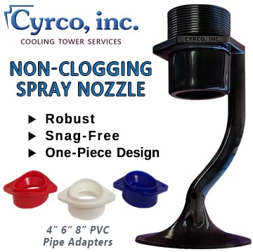 Cyrco inc Cooling Tower Non-Clogging Spray Nozzles