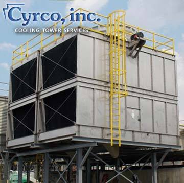 Cyrco's Metal Cooling Tower on Raised Steel Ibeams