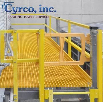Self Closing Safety Gate Cooling Tower FRP Ladder